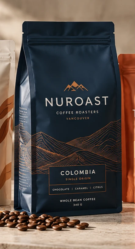 Custom printed coffee Mylar bag